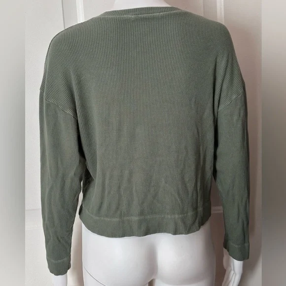 Stateside Waffle Knit Boxy Henley - Picture 4 of 8